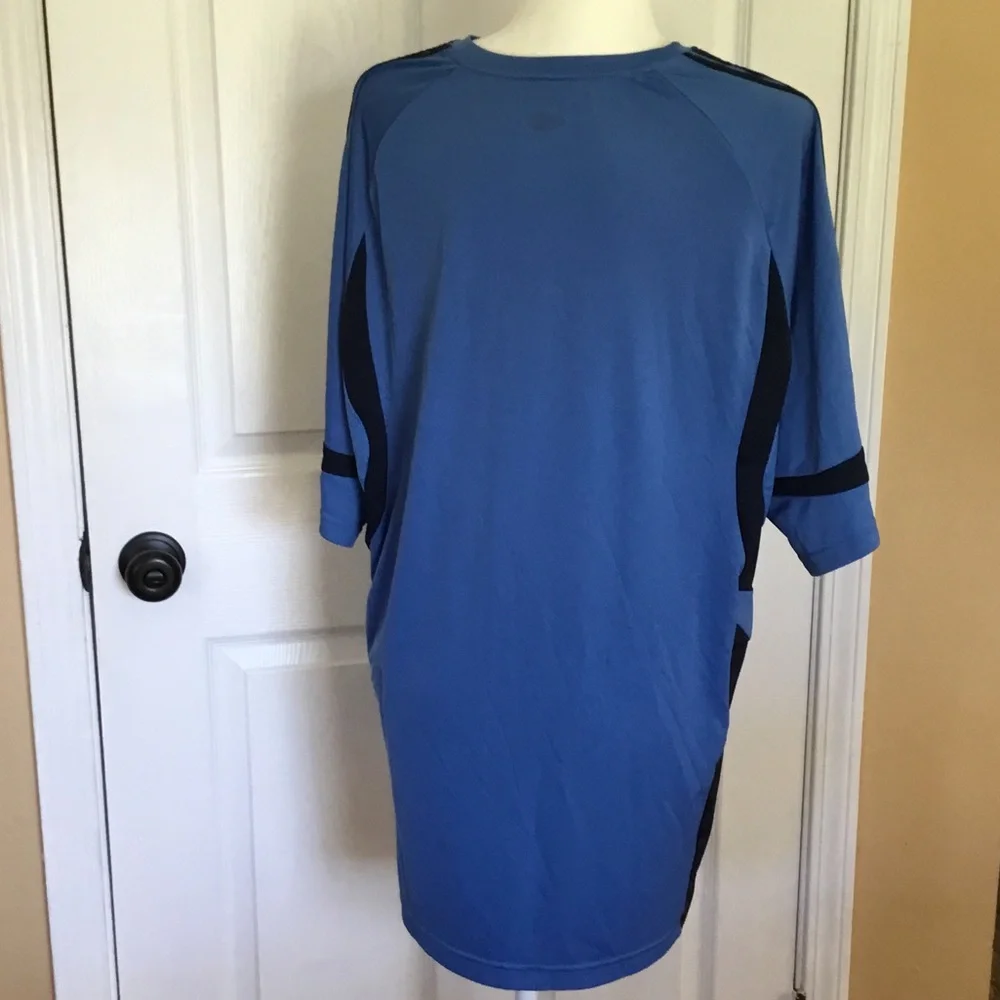Adidas Men’s‎ Light Blue Athletic Jersey with Navy Accents Size XL